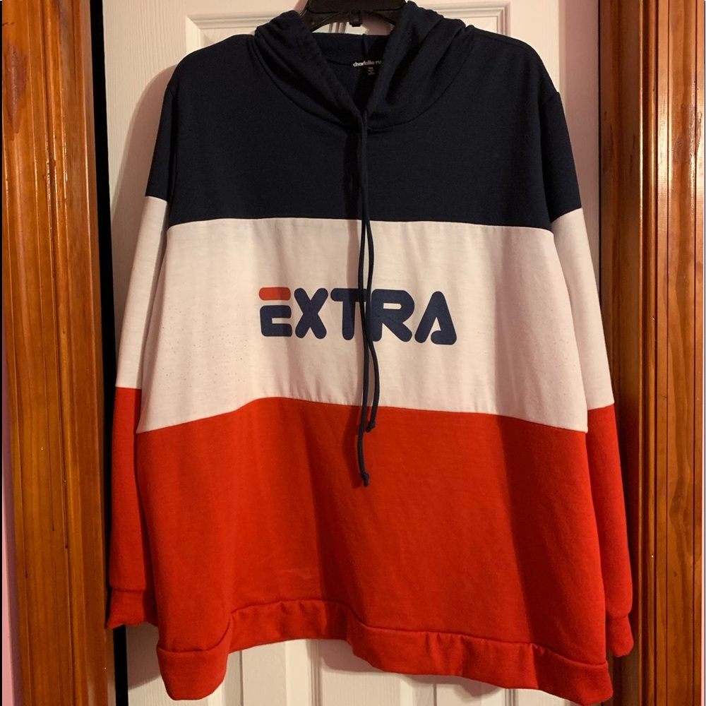 Charlotte Russe Plus Hooded Shirt